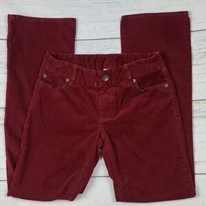 J. Crew Red Straight Leg Corduroys Size 0S